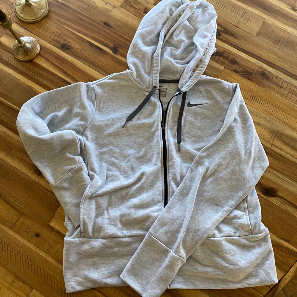 Gray Nike Dri Fit hoodie